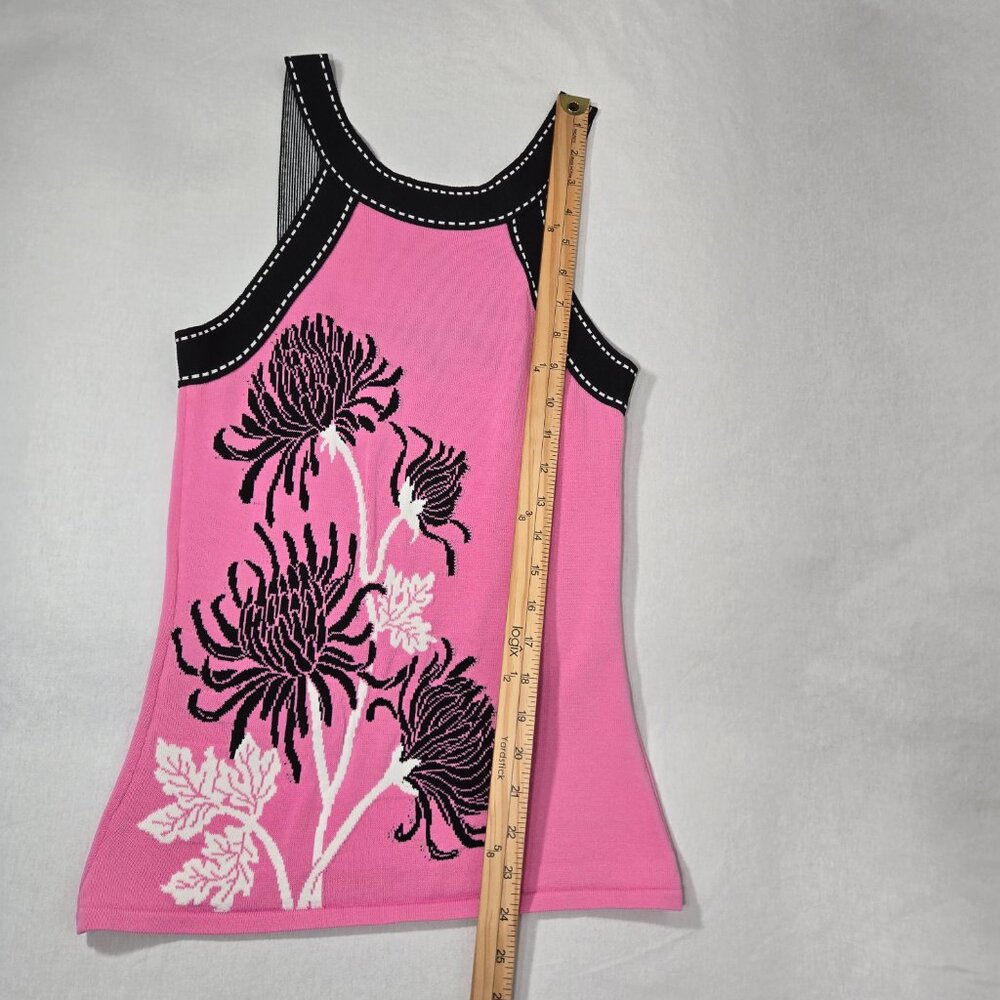 Y2K Vintage CACHE Cottagecore Pink Halter Strappy Slinky Knit Tank Top Size M. - Picture 16 of 17